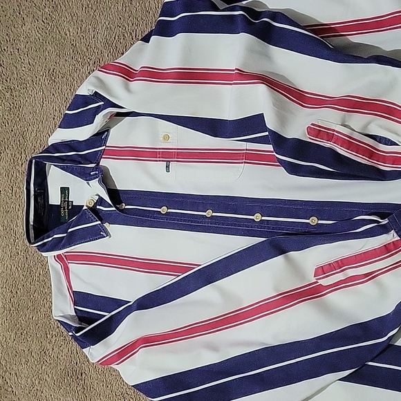 Vintage 90's Colours by Alexander Julian Classic Striped Button Down Shirt XL - Picture 2 of 10